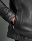 Men’s Black Leather Jacket – Premium Slim Fit Smart Casual Jacket