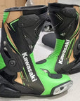 Men’s Kawasaki Replica Motorcycle Riding Boots – Premium Racing Biker Shoes