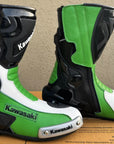 Men’s Kawasaki Replica Motorcycle Riding Boots – Premium Racing Biker Shoes
