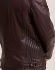 Men’s Black Cafe Racer Leather Jacket – Slim Fit Biker Moto Jacket