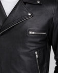 Men’s Black Leather Jacket – Classic Biker Style Genuine Leather Jacket for Men