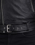 Men’s Black Leather Jacket – Classic Biker Style Genuine Leather Jacket for Men