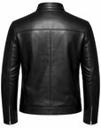 Men’s Vintage Black Leather Jacket – Classic Genuine Leather Casual Coat
