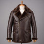 Men’s Dark Brown Shearling Leather Jacket – Premium Winter Biker Jacket