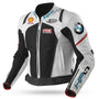 Men’s BMW Style White Motorcycle Racing Leather Jacket – Premium Replica Riding Gear