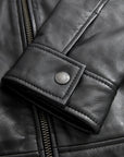 Men’s Black Leather Jacket – Premium Slim Fit Smart Casual Jacket