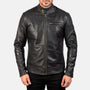 Men’s Black Leather Fashion Jacket | Stylish Casual Biker Coat