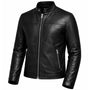 Men’s Vintage Black  Leather Jacket – Classic Genuine Leather Casual Coat