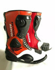Men’s Honda Repsol Replica Style Motorcycle Riding Boots – Racing Biker Boots (Red & White)