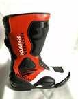 Men’s Honda Repsol Replica Style Motorcycle Riding Boots – Racing Biker Boots (Red & White)
