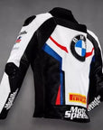 Men’s BMW Replica SBK Racing Leather Jacket – Premium Motorcycle Riding Gear