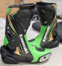 Men’s Kawasaki Replica Motorcycle Riding Boots – Premium Racing Biker Shoes