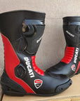 Men’s Ducati Replica Motorcycle Riding Boots – Premium Racing Biker Shoes