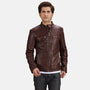Men’s Dark Brown Quilted Cafe Racer Leather Jacket – Slim Fit Biker Jacket