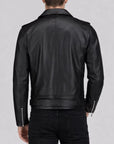 Men’s Black Leather Jacket – Classic Biker Style Genuine Leather Jacket for Men