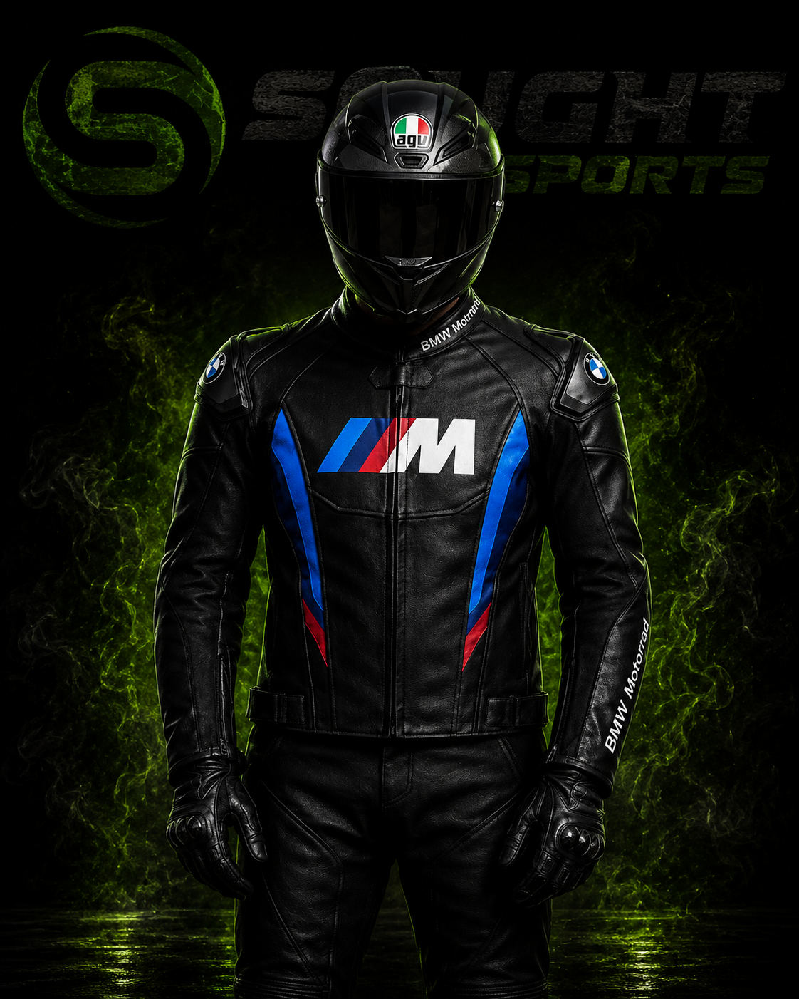 BMW M Performance Leather Motorcycle Jacket – Black BMW Motorrad Racing Biker Jacket | Premium Rider Gear XXS–4XL