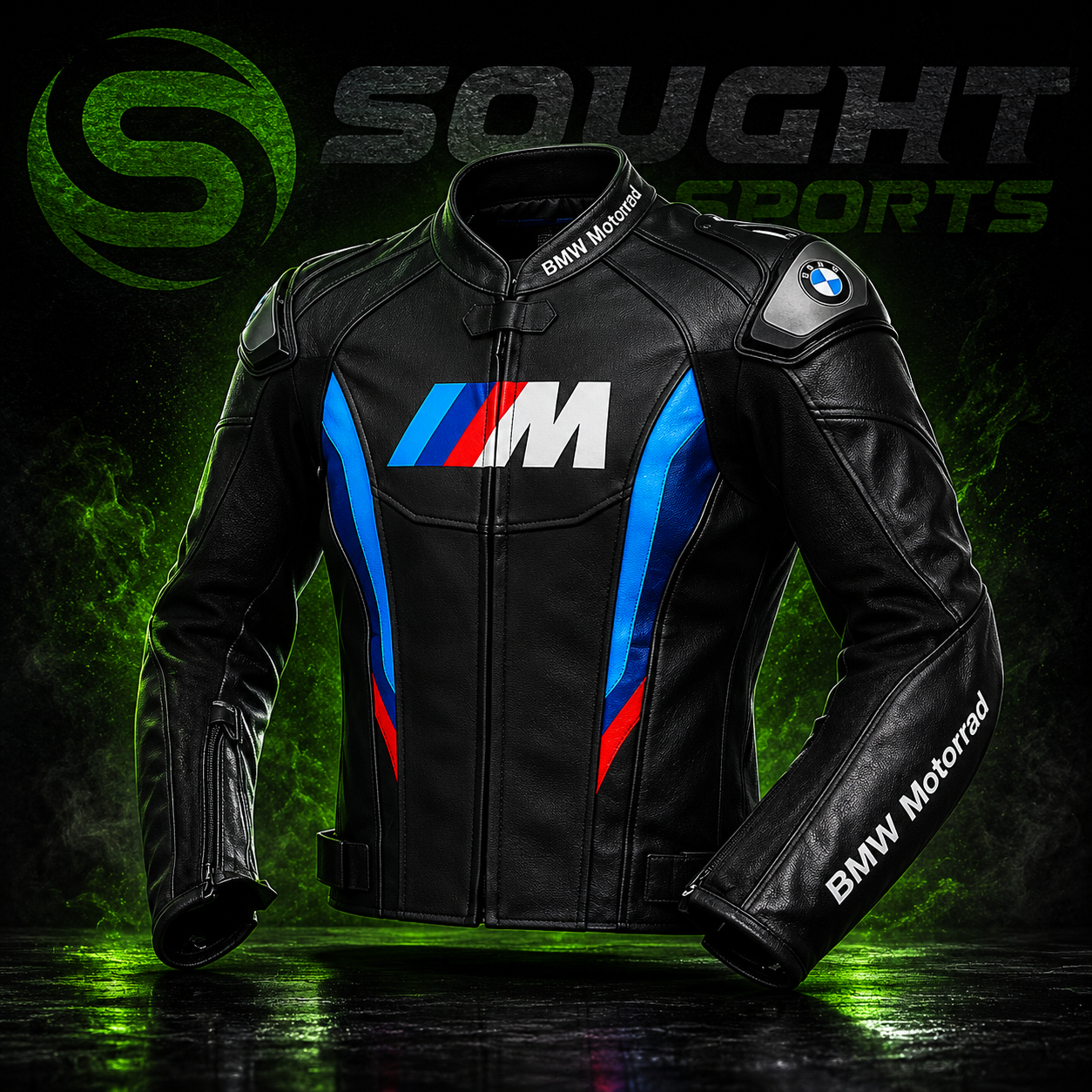 BMW M Performance Leather Motorcycle Jacket – Black BMW Motorrad Racing Biker Jacket | Premium Rider Gear XXS–4XL