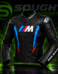 BMW M Performance Leather Motorcycle Jacket – Black BMW Motorrad Racing Biker Jacket | Premium Rider Gear XXS–4XL
